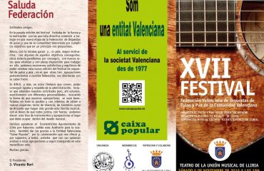 XVII FESTIVAL de la Federación de Orquestas de Pulso y Púa de la Comunidad Valenciana