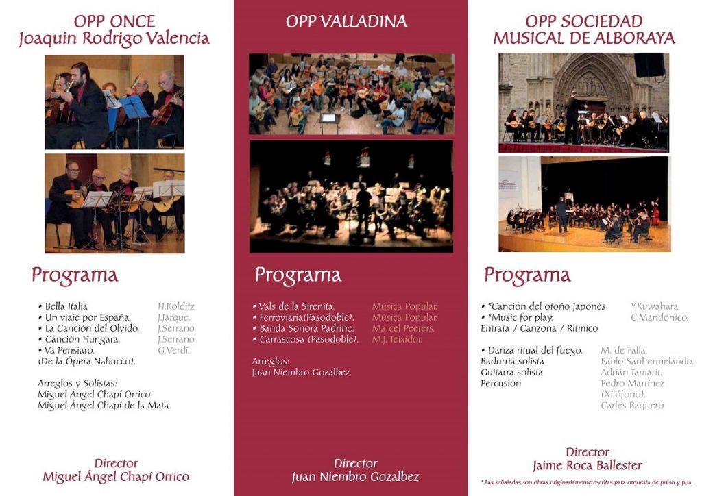 XV FESTIVAL de la Federación de Orquestas de Pulso y Púa de la Comunidad Valenciana