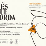 Concierto Més Que Corda el 19 de octubre en San Joan Moro