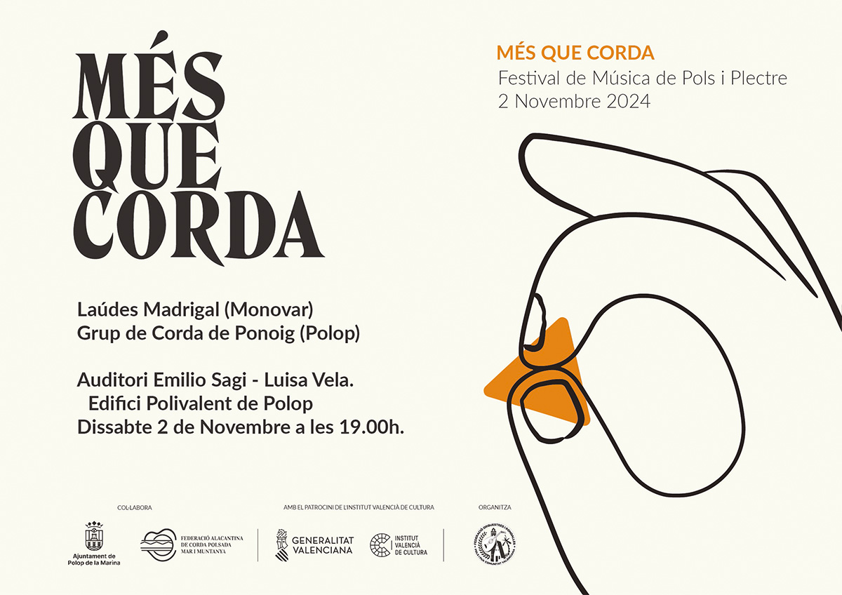 Concierto Més Que Corda el 2 de noviembre en Polop