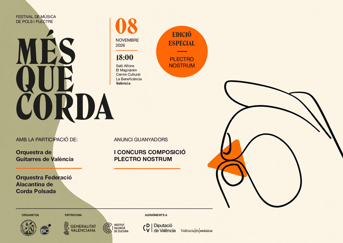 Més que Corda edición especial Plectro Nostrum 8 de noviembre de 2026 en València
